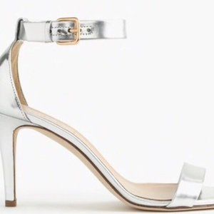 J.Crew Mirror Metallic High Heel in Silver, Size 7 1/2